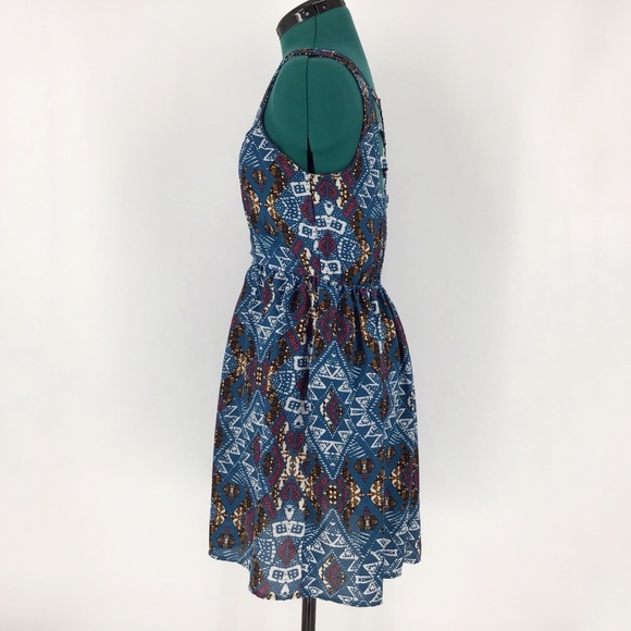 Xhilaration Sleeveless Lattice Back Dress, Medium - Picture 5 of 16